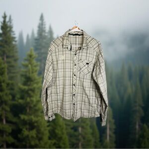 Arc'teryx Plaid Casual Button Down Shirt - Beige and Black